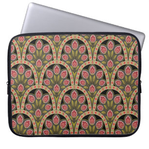 abstract Geometric mughal motif flower patternart, Laptop Sleeve