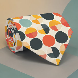 Abstract Geometric Multi-Colour Custom Necktie