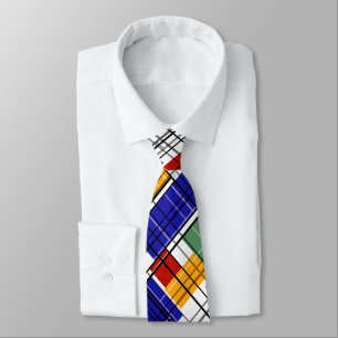 Abstract, geometric , multicolored tie