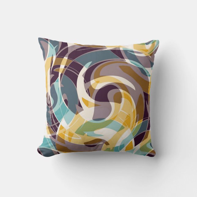 Abstract geometric objects graffiti grunge effecta cushion (Front)