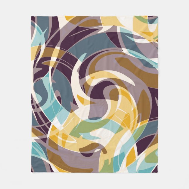 Abstract geometric objects graffiti grunge effecta fleece blanket (Front)