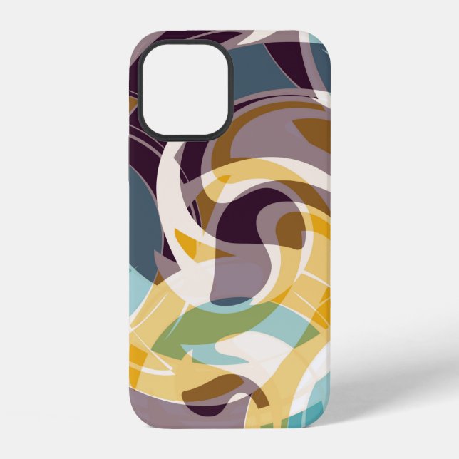 Abstract geometric objects graffiti grunge effecta iPhone case (Back)
