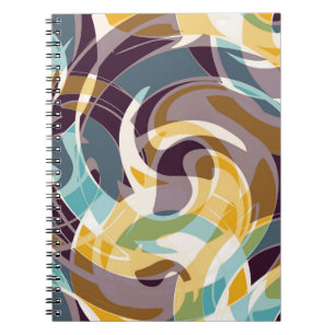 Abstract geometric objects graffiti grunge effecta notebook