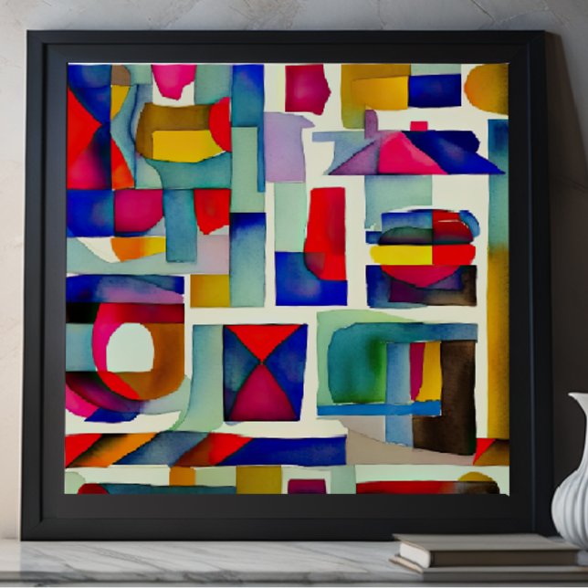 Abstract Geometric Painting 1:1 Poster (Creator Uploaded)
