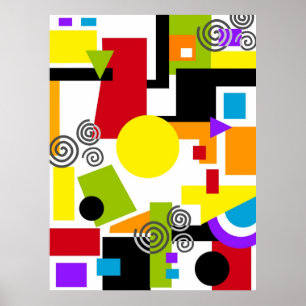 Abstract Geometric Painting Poster