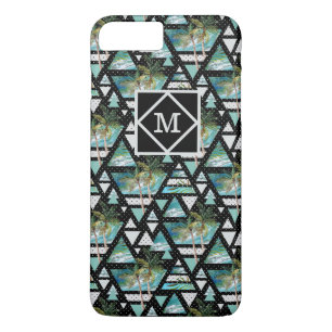 Abstract Geometric Palms & Waves Pattern iPhone 8 Plus/7 Plus Case