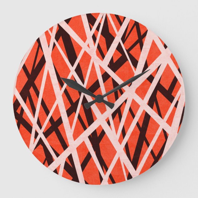 Abstract Geometric Paper: High-Res Texture Large Clock (Front)
