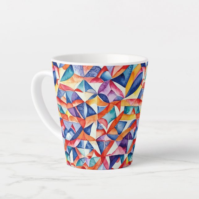 Abstract geometric pattern 23 - Latte Mug (Left Angle)