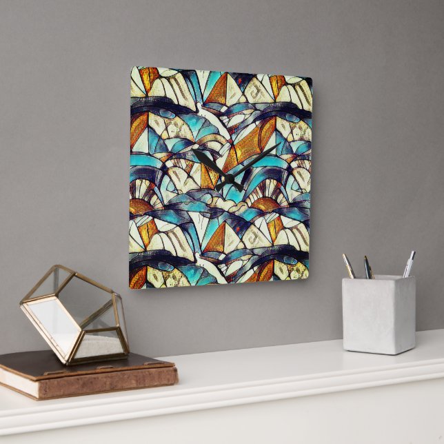 Abstract geometric pattern 40 - Wall Clock (Office)