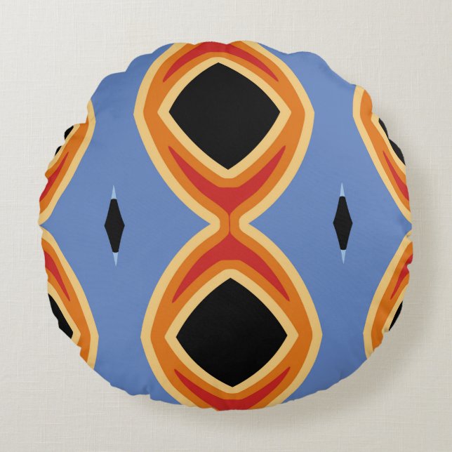 Abstract geometric pattern.abstract, background, m round cushion (Front)