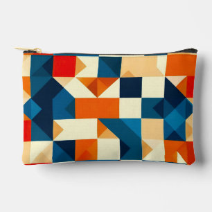 Abstract Geometric Pattern Accessory Pouch