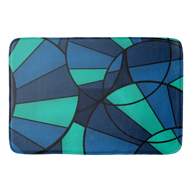 Abstract geometric pattern bath mat (Front)