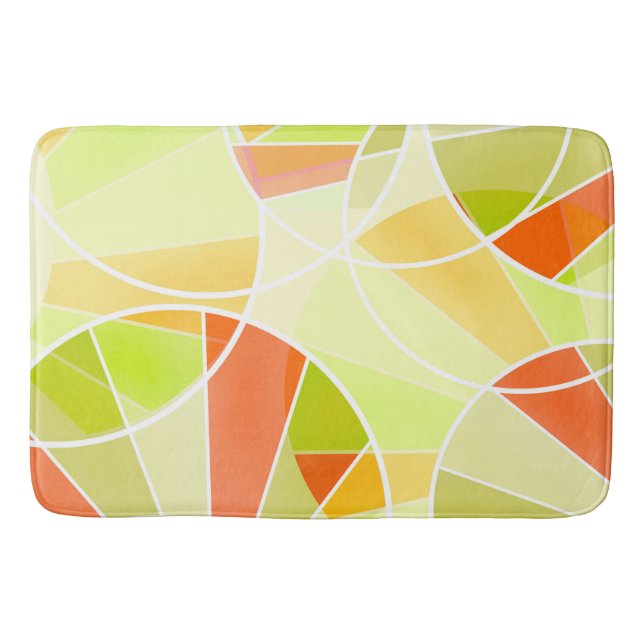 Abstract geometric pattern bath mat (Front)