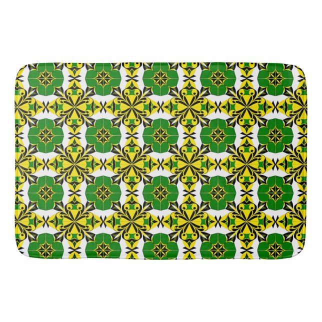 Abstract Geometric Pattern Bath Mat (Front)