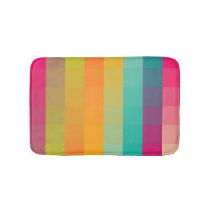 Abstract geometric pattern bath mat