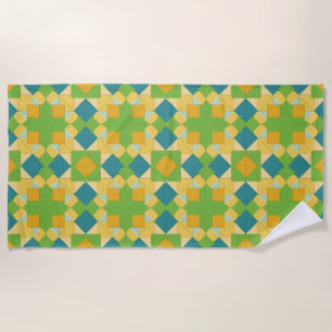 Abstract Geometric Pattern Beach Towel