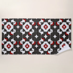 Abstract Geometric Pattern Beach Towel