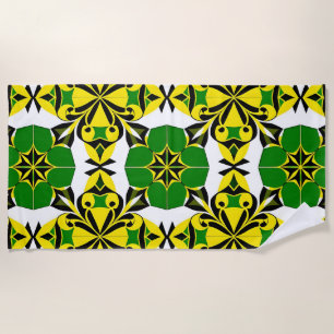 Abstract Geometric Pattern Beach Towel