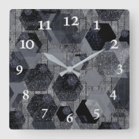 Abstract geometric pattern, black and grey . 