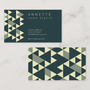 Abstract geometric pattern business card