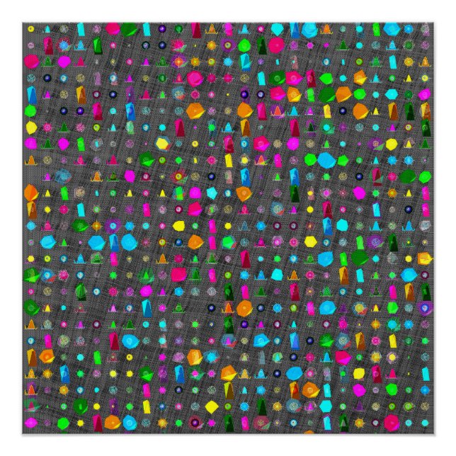 Abstract Geometric Pattern Canvas  Poster (Front)
