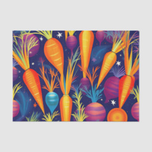 Abstract Geometric Pattern Celestial Carrots Tissue Paper