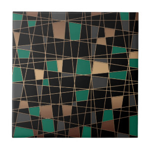 Abstract geometric pattern ceramic tile
