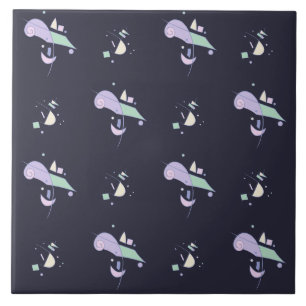 Abstract Geometric Pattern Ceramic Tile