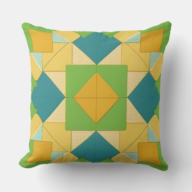 Abstract Geometric Pattern Cushion (Front)