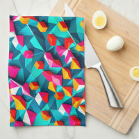 Abstract geometric pattern design 14-Kitchen Towel