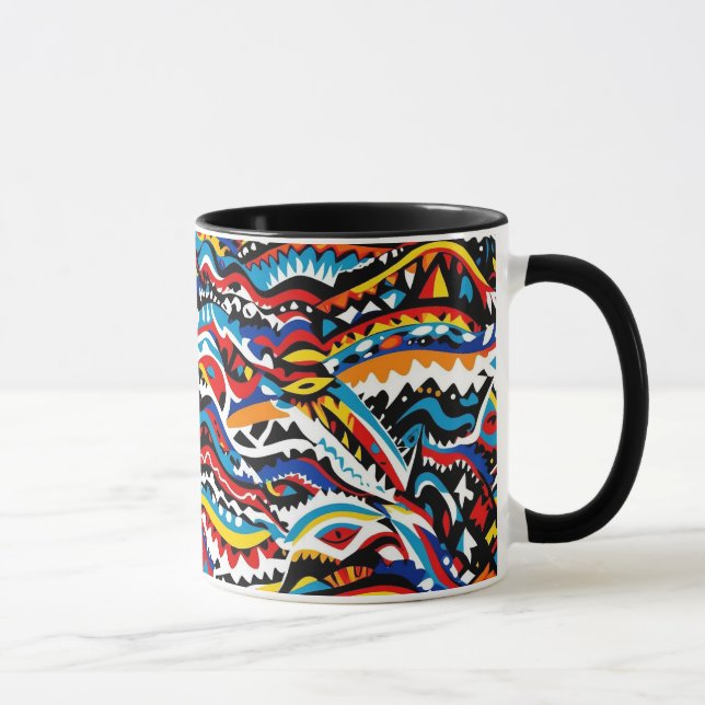 Abstract geometric pattern design 36 - Coffee Mug (Right)