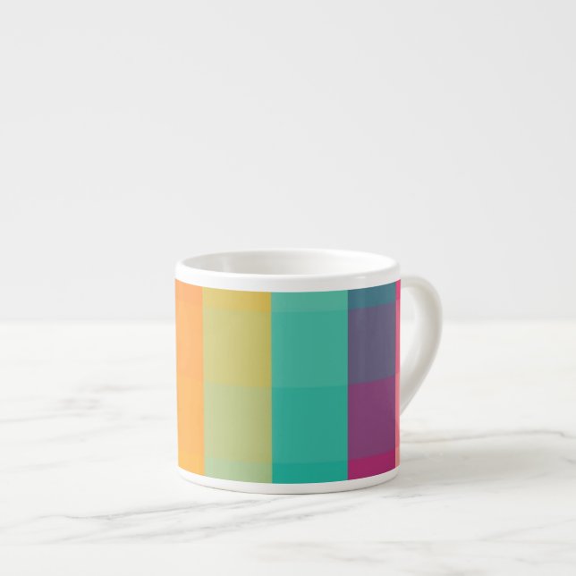 Abstract geometric pattern espresso cup (Front Right)