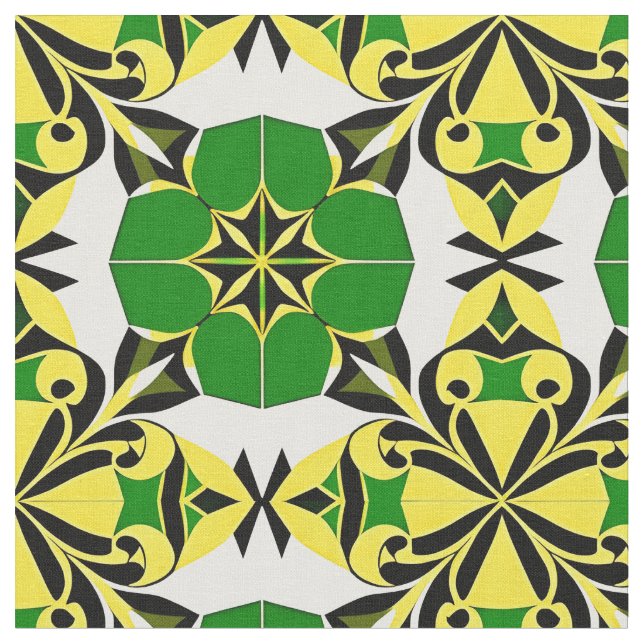 Abstract Geometric Pattern Fabric (Close Up)