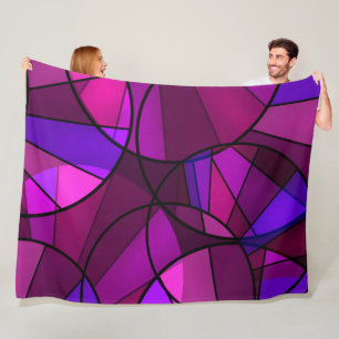Abstract geometric pattern fleece blanket