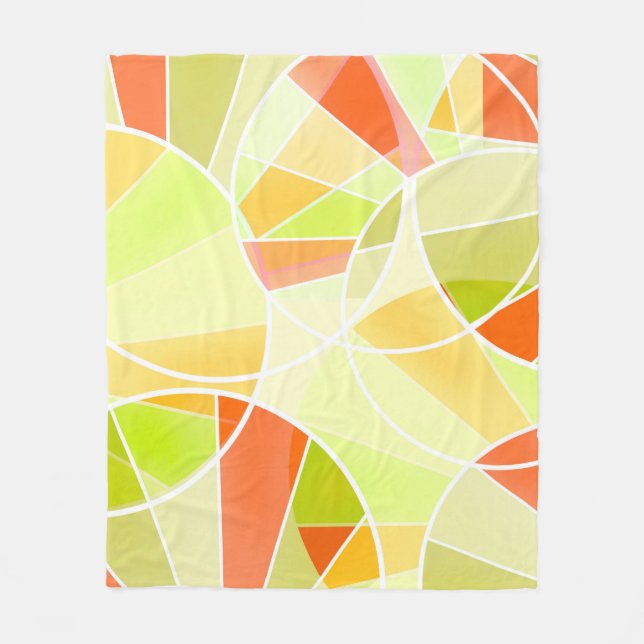 Abstract geometric pattern fleece blanket (Front)