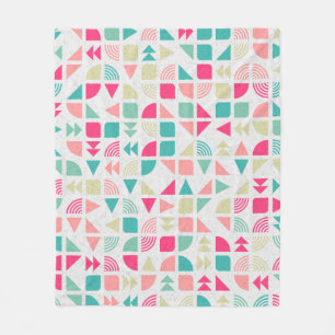 Abstract Geometric Pattern generative computationa Fleece Blanket