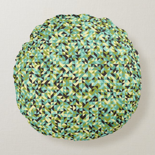 Abstract Geometric Pattern generative computationa Round Cushion (Front)