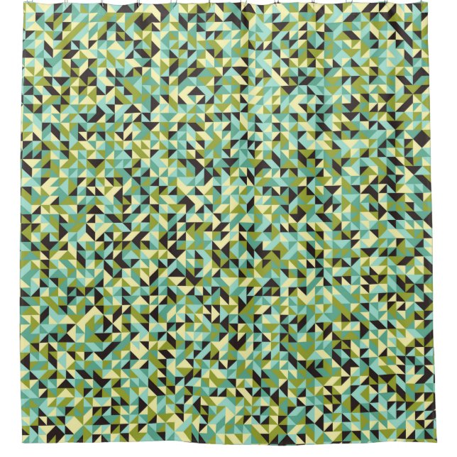 Abstract Geometric Pattern generative computationa Shower Curtain (Front)
