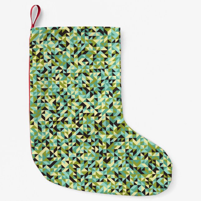 Abstract Geometric Pattern generative computationa Small Christmas Stocking (Front)
