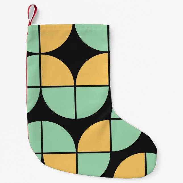 Abstract Geometric Pattern generative computationa Small Christmas Stocking (Front)