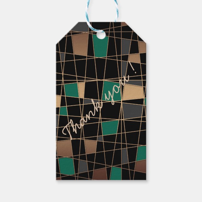 Abstract geometric pattern gift tags (Front)