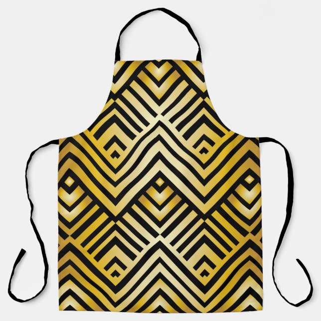 Abstract geometric pattern in art-deco style, vint apron (Front)