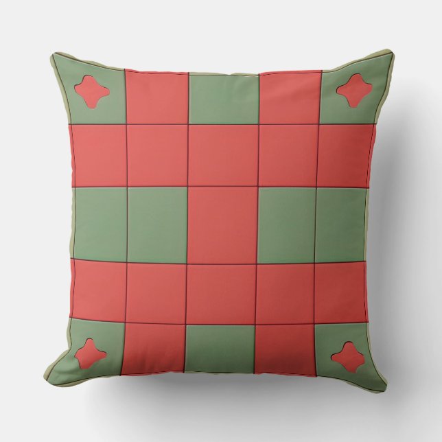 Abstract Geometric Pattern in Bold Colours Cushion (Front)