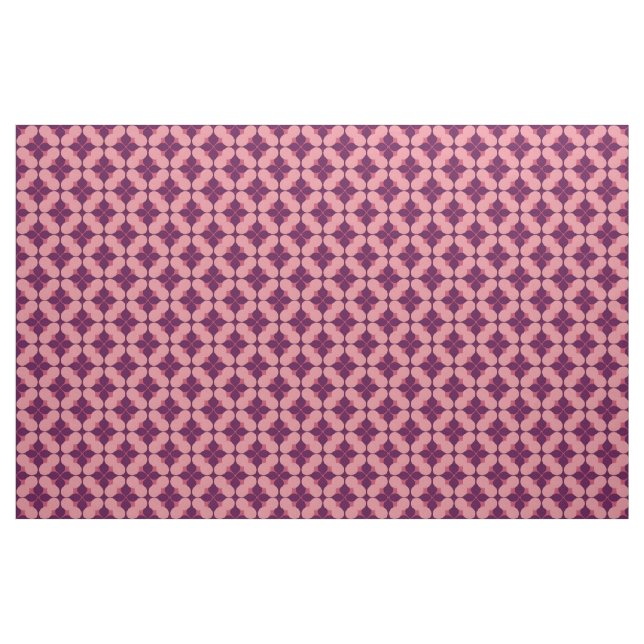Abstract Geometric Pattern in Pink and Purple Tone Fabric (Fat Quarter)