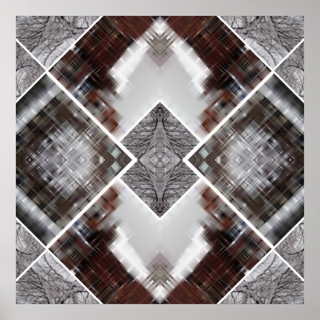 Abstract Geometric Pattern in Winter Poster (Front)