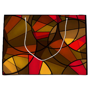 Abstract geometric pattern large gift bag