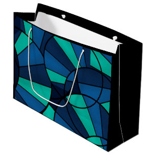 Abstract geometric pattern large gift bag