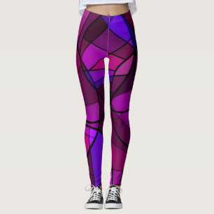 Abstract geometric pattern leggings