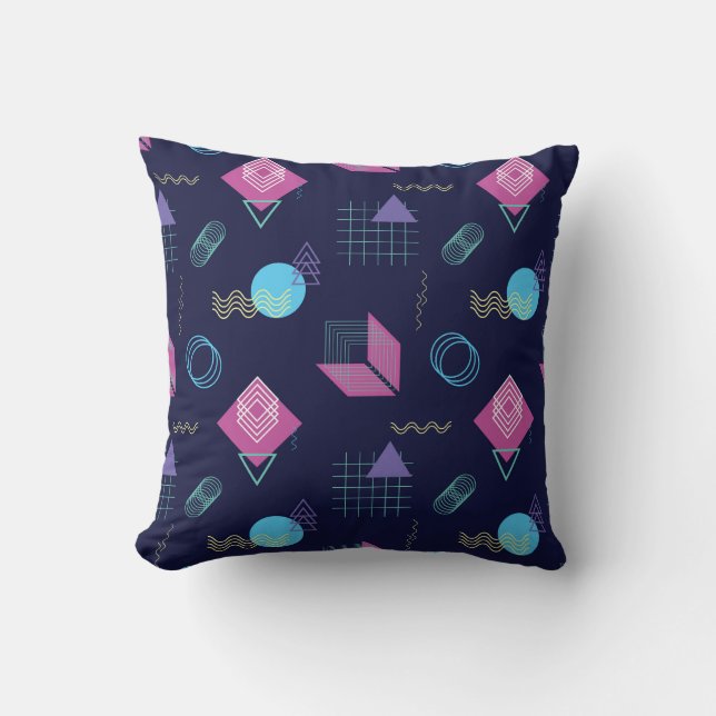 Abstract geometric pattern, line shapes. cushion (Front)