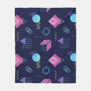 Abstract geometric pattern, line shapes. fleece blanket